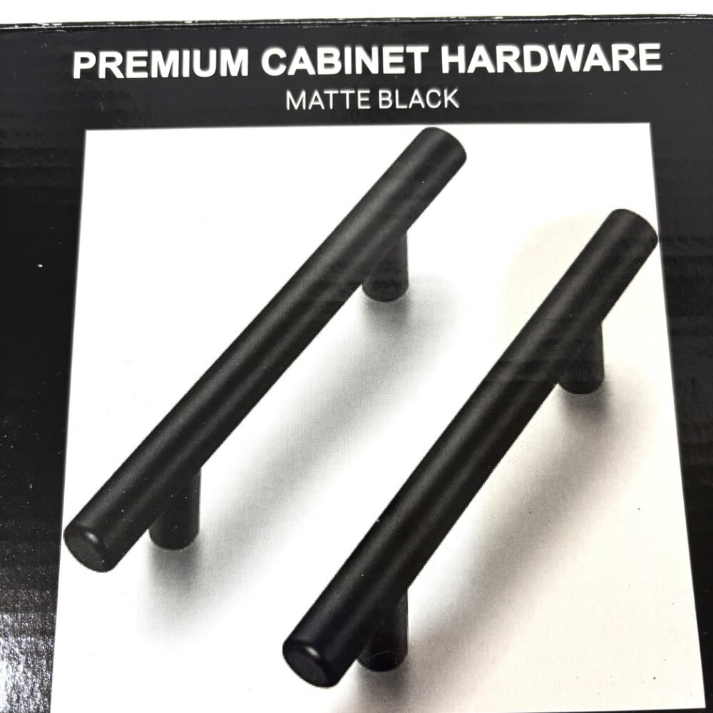 * Simple Bar Box of 11 Blk Matte Cabinet Drawer Pull Handles 5” Wide  NWT NOS